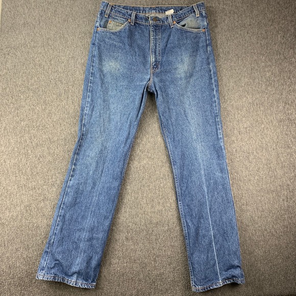 VTG Levis 517 Orange Tab Jeans Mens 34x32 Wide Leg Baggy Y2K 90's Fading - Picture 1 of 14